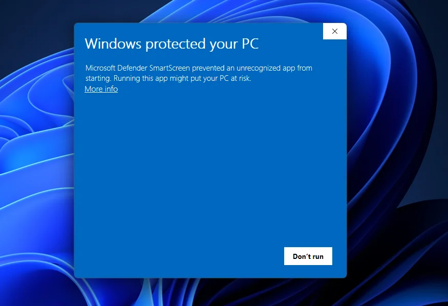 Windows SmartScreen Example
